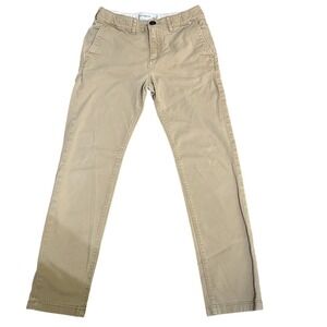 Abercrombie Kids‎ Chino Pants Boys 11/12 Khaki Regular Adjustable Waist Uniform